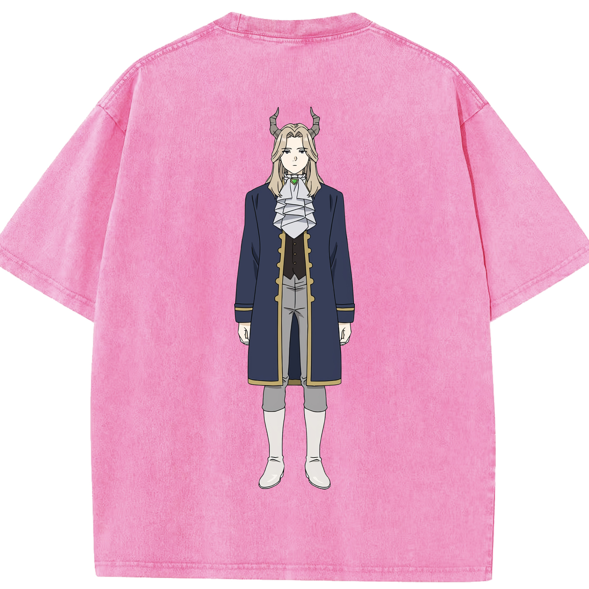 （画像用） 葬送のフリーレン Frieren 綿100% ヴィンテージ風 半袖Tシャツ（背面プリント）